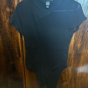 Wild Fable Black Ribbed Bodysuit